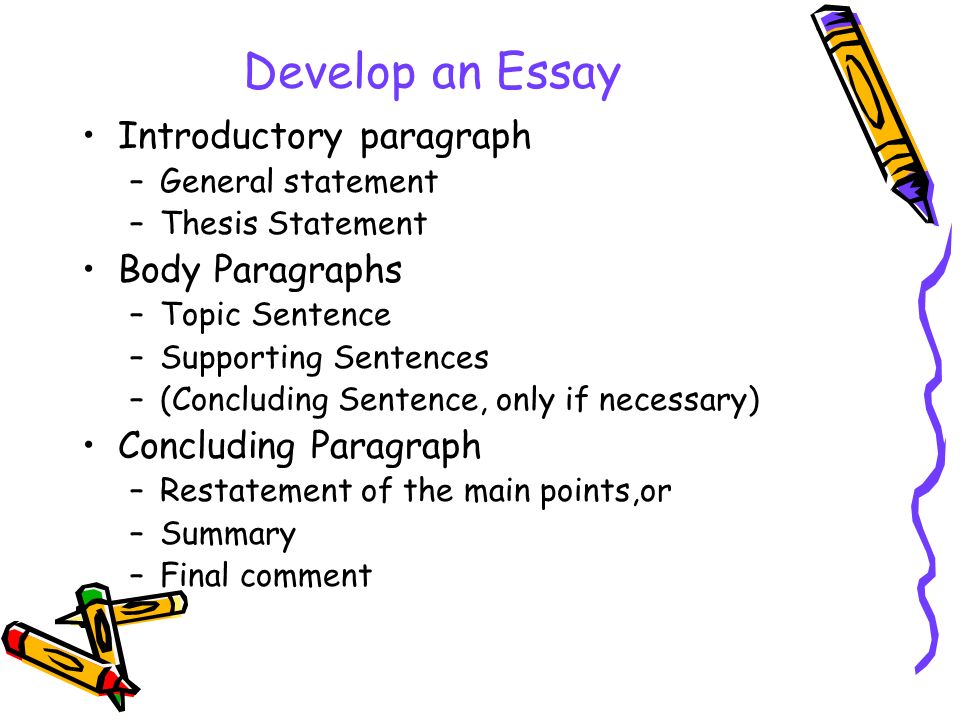The Major Paragraph Types